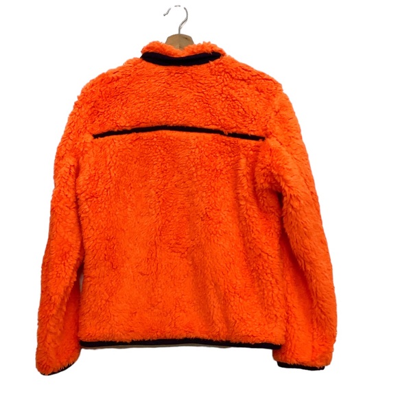 NWT AMBUSH logo-print fleece Sherpa jacket in Orange & Navy Size S - Picture 11 of 16